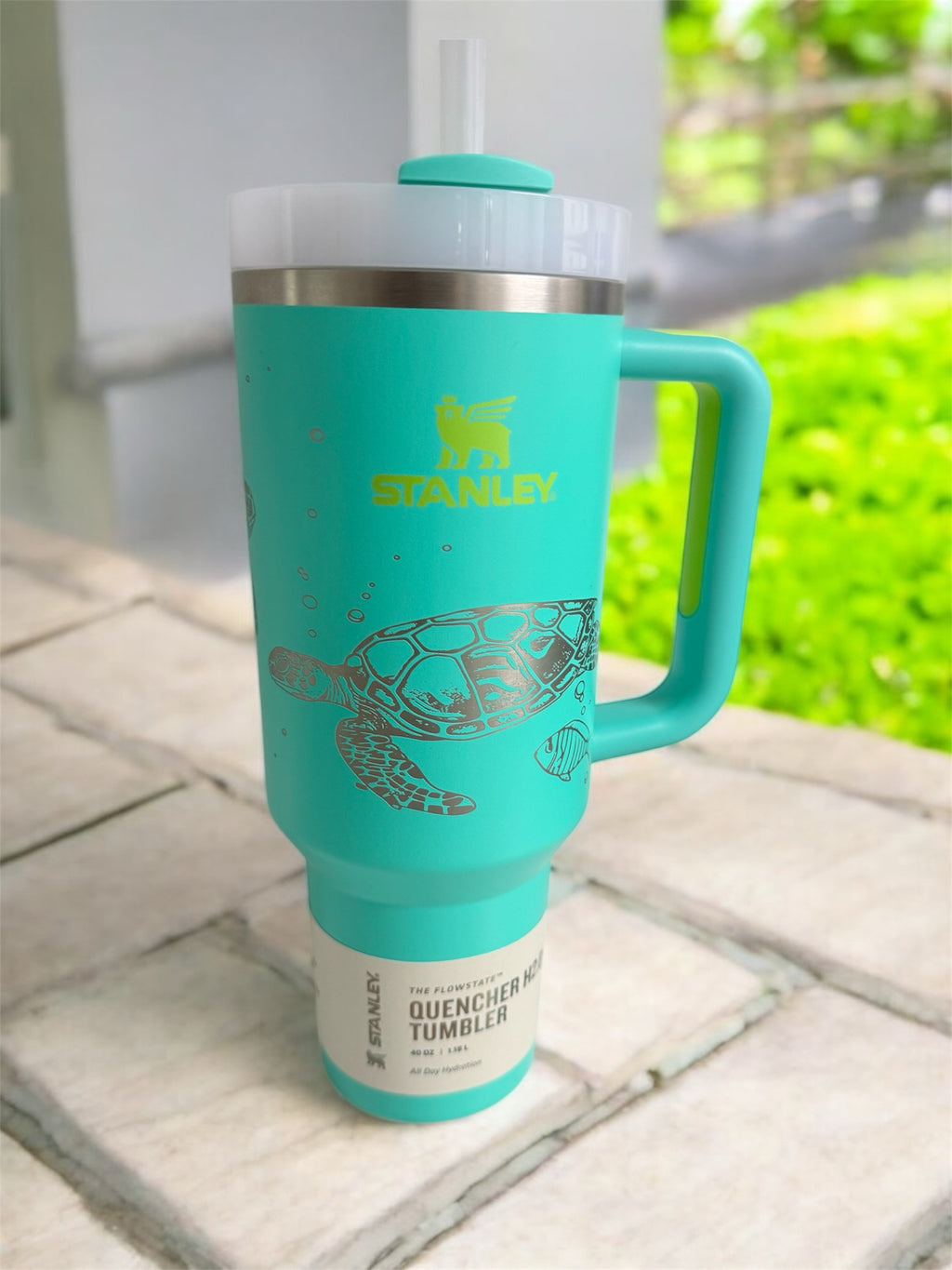 40oz Authentic Stanley Sea Turtle Tumbler