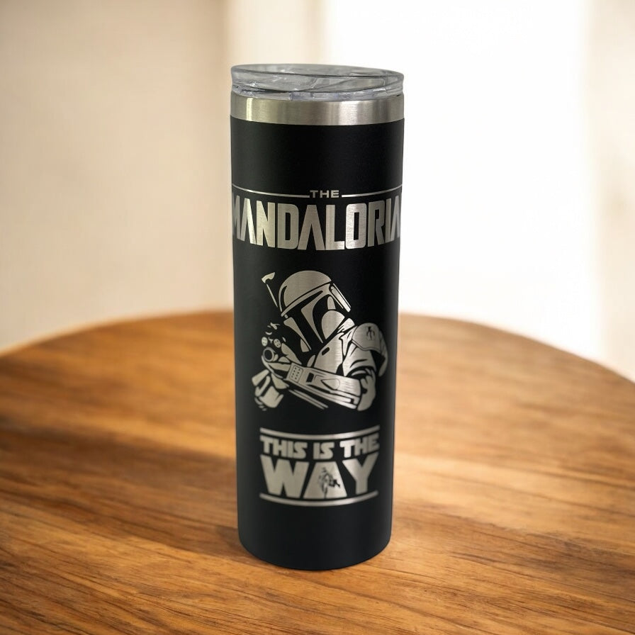 Mando 20oz black tumbler